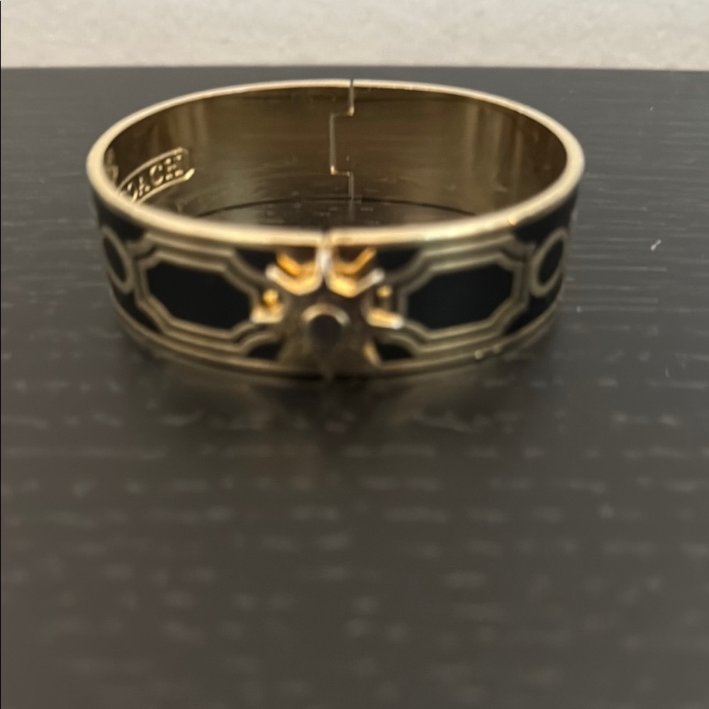 Rare coach bracelet black and Gold